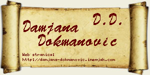 Damjana Dokmanović vizit kartica